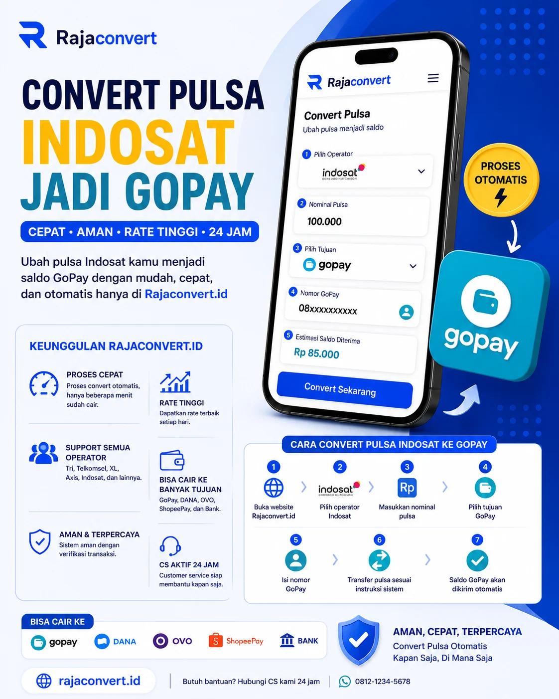 Cara Convert Pulsa Indosat Jadi GoPay Cepat dan Aman