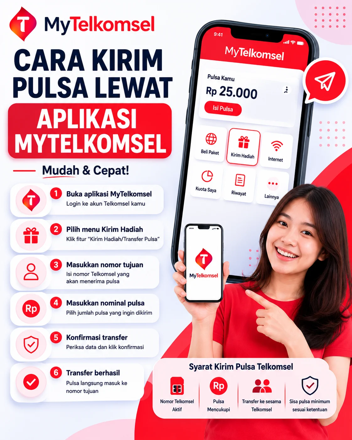 Cara Kirim Pulsa Lewat Aplikasi MyTelkomsel dengan Mudah dan Cepat