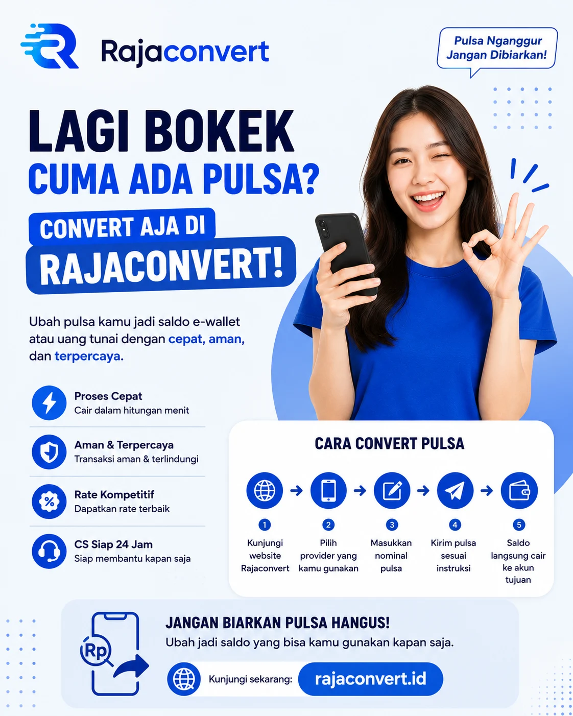 Lagi Bokek Cuma Ada Pulsa? Convert Aja di Rajaconvert!